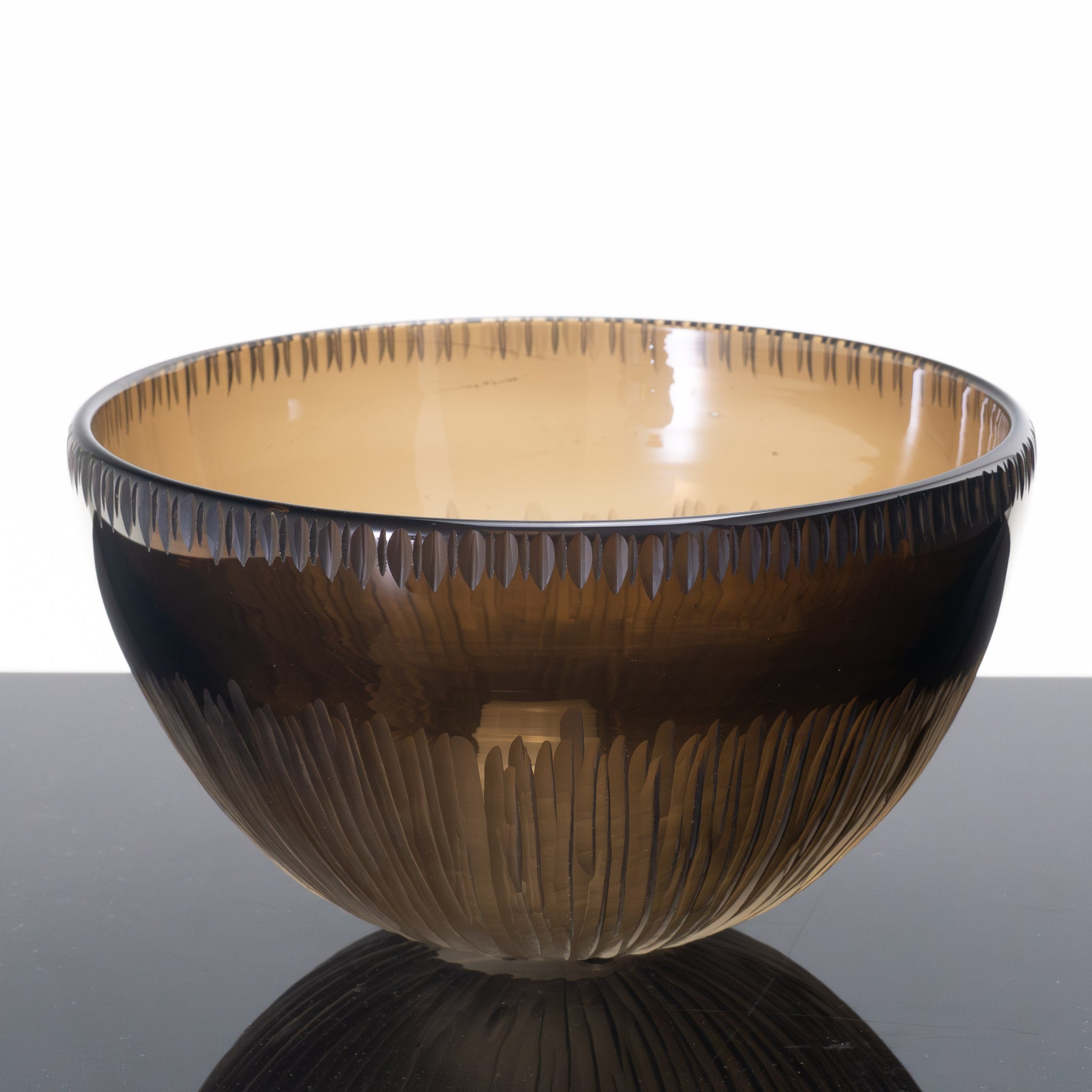 Amber Carved Bowl