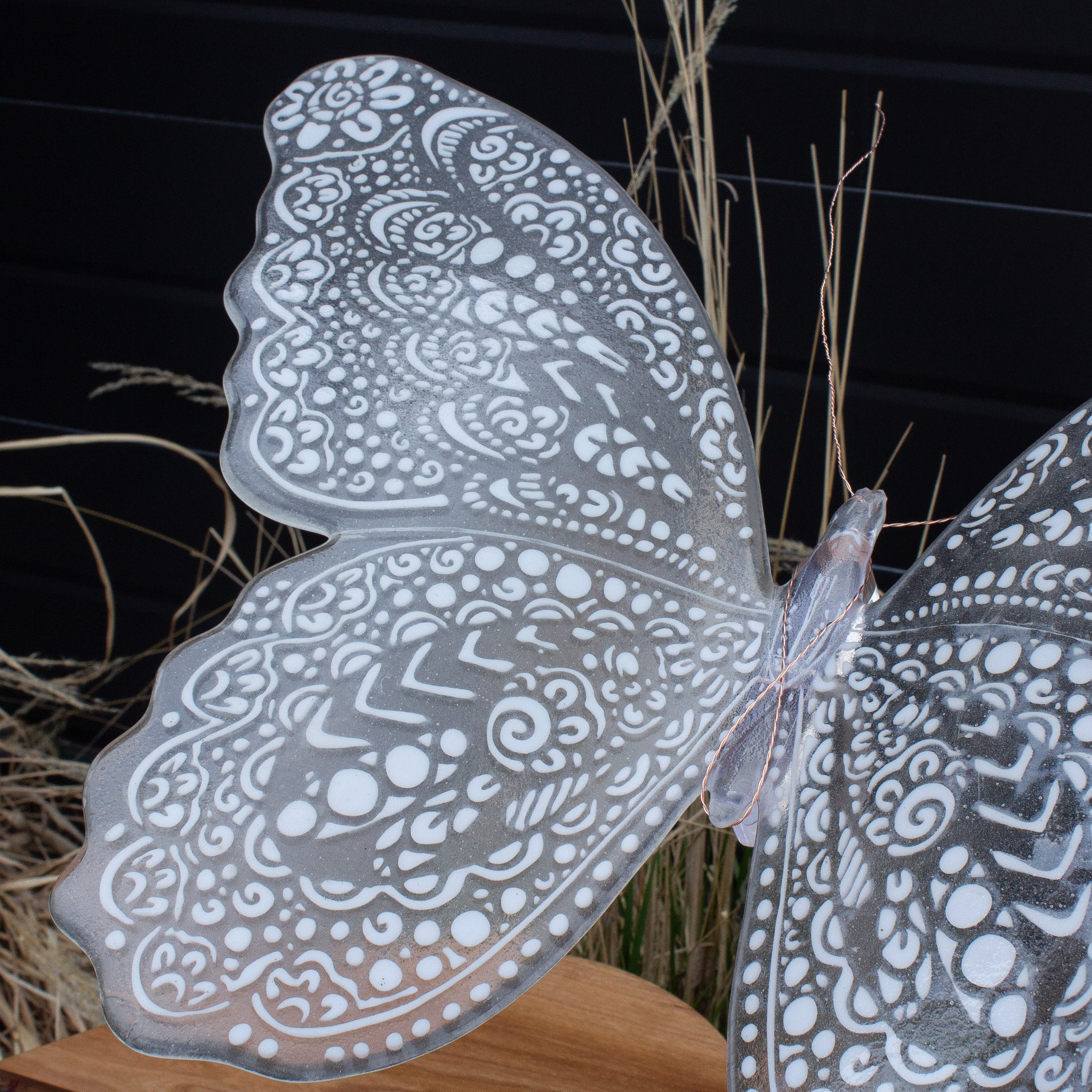 Large White Butterfly Sculpture