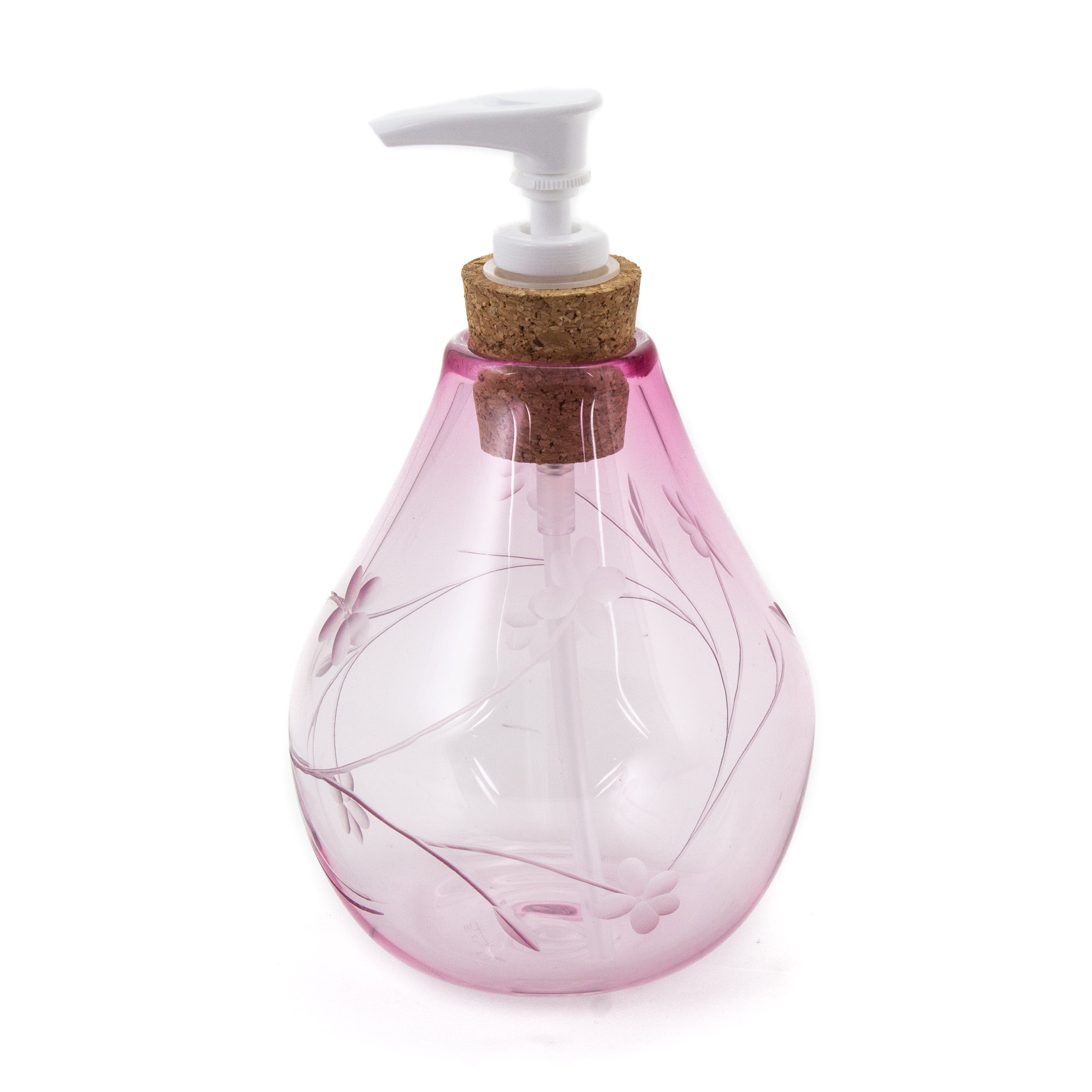 Hand Carved Soap Dispenser in Rose