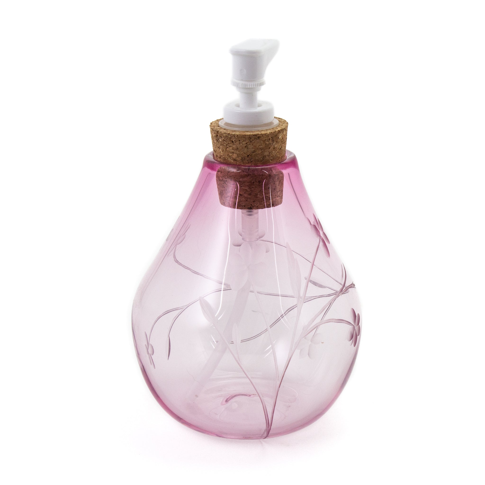 Hand Carved Soap Dispenser in Rose