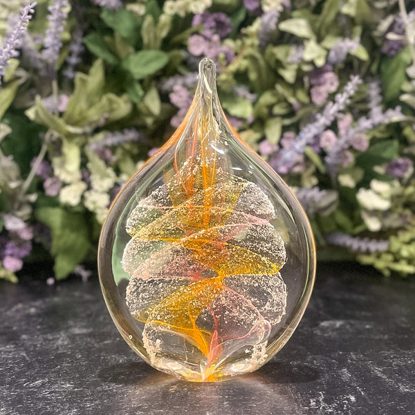 Memorial Tear Drop - Orange & Pink