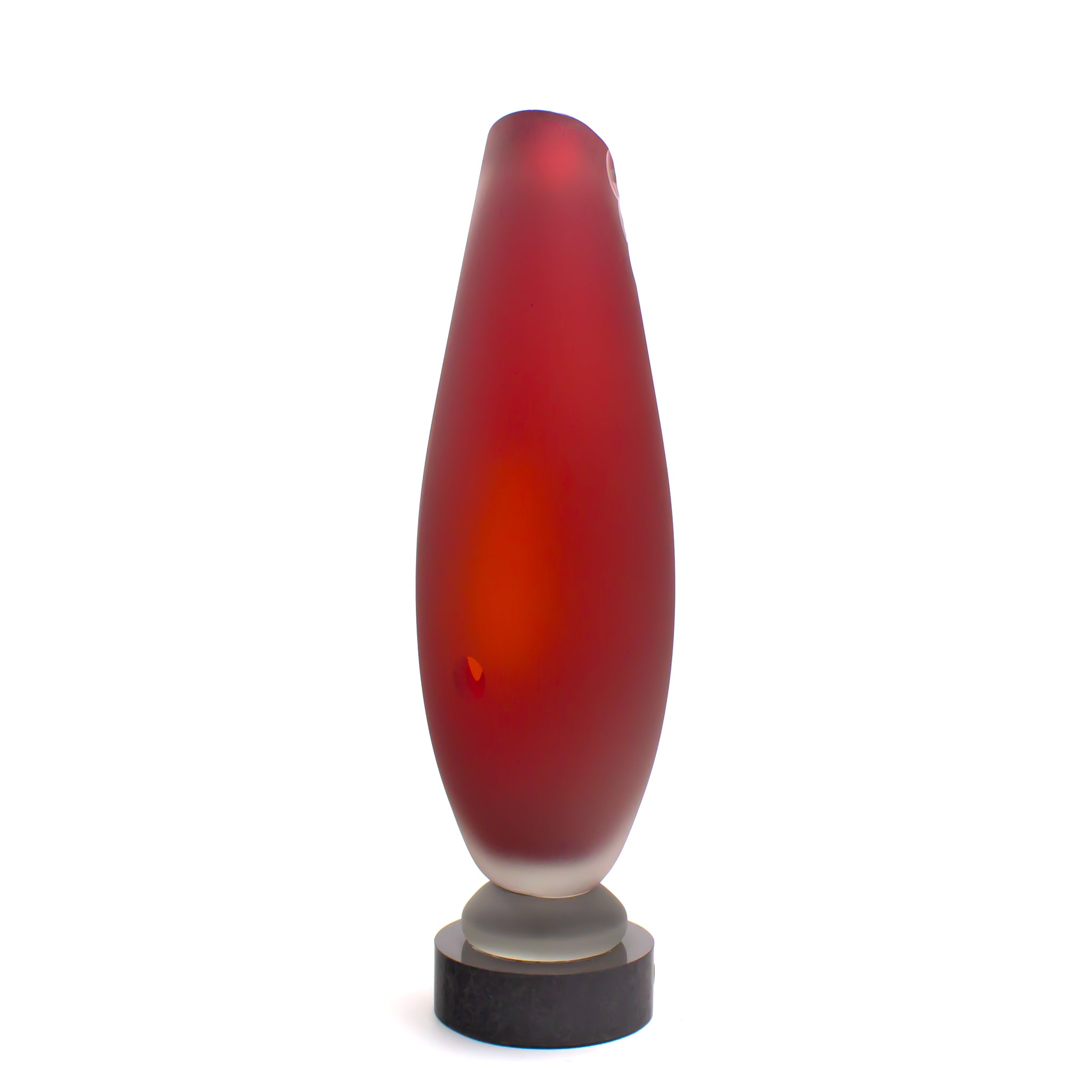 Large Scarlet Cut Vase