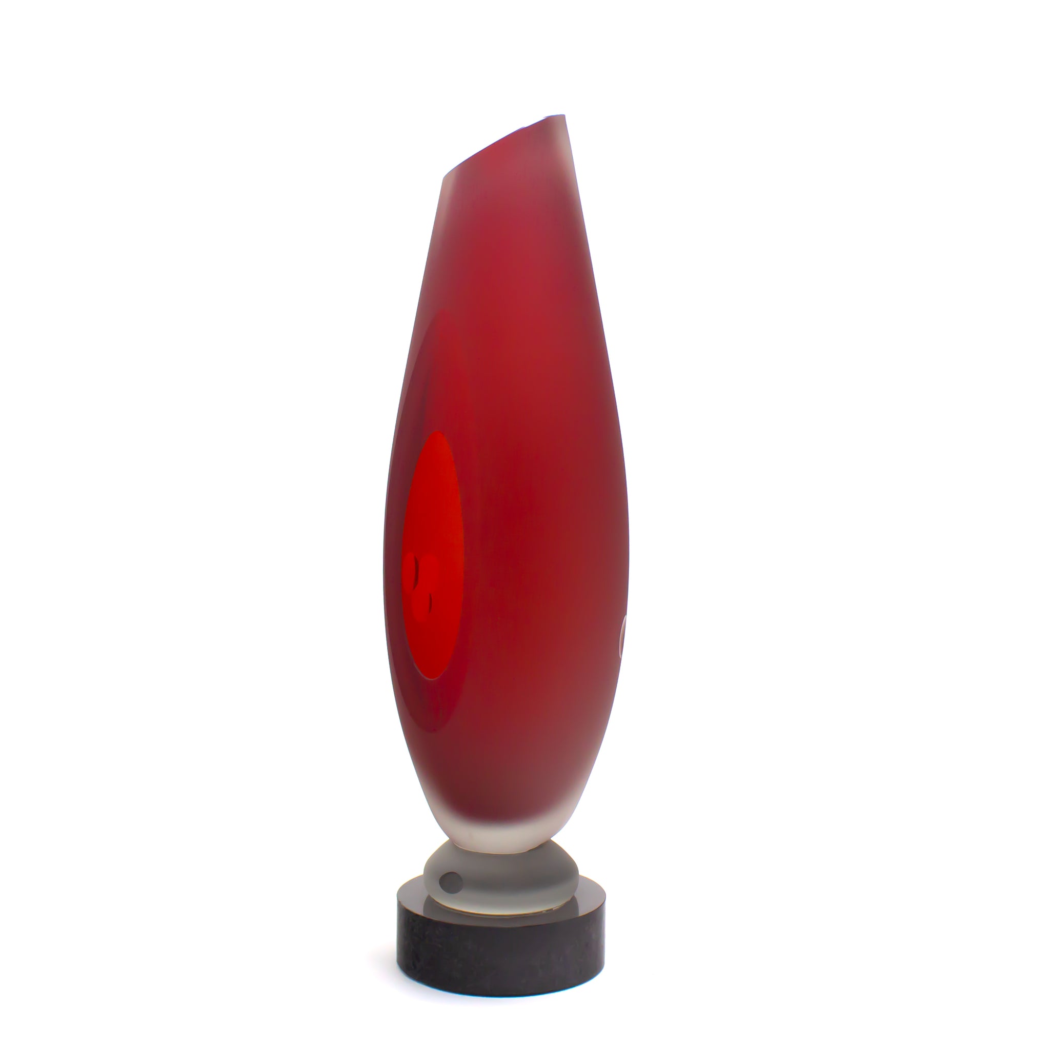 Large Scarlet Cut Vase